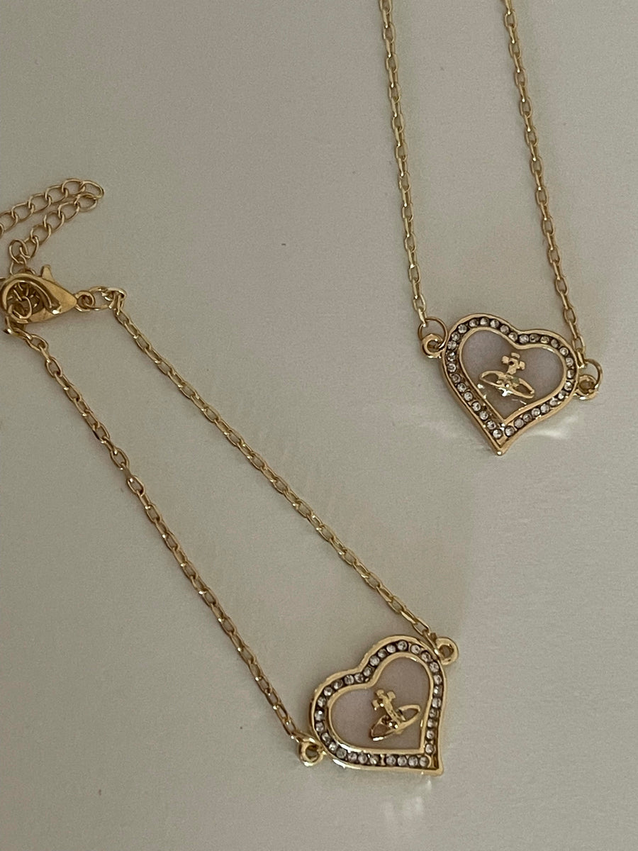 Full of love Necklace and bracelet set